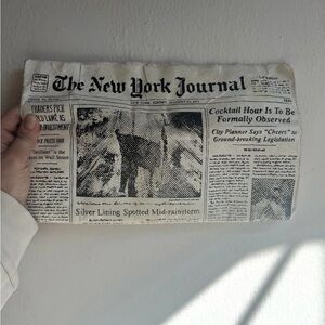 Vintage Kate Spade New York Journal Newspaper Clutch